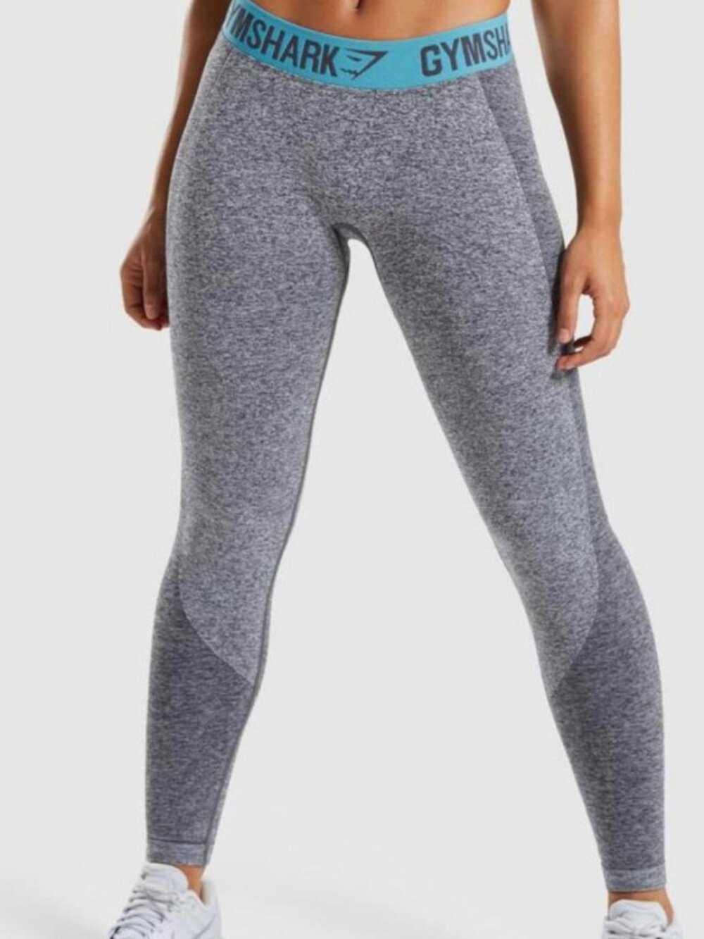 Gymshark Flex Leggings in Grey and Teal
